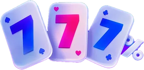 Three cards showing a 777% bonus on the first deposit