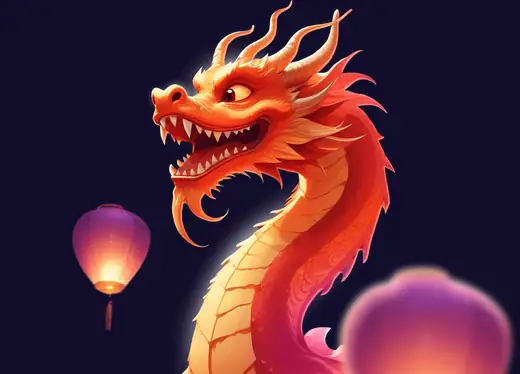 Dragon illustrating the Asian themed collection